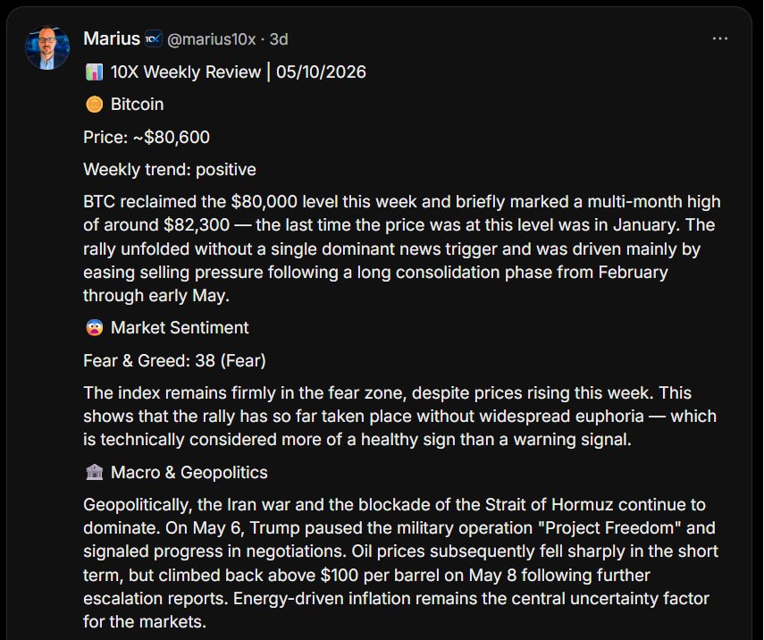 Market and news preview in 10X-Insider
