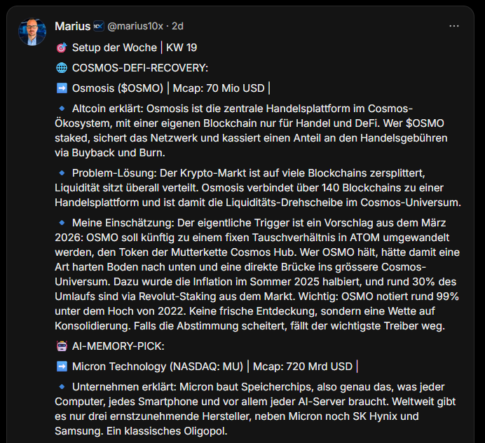 Setup der Woche